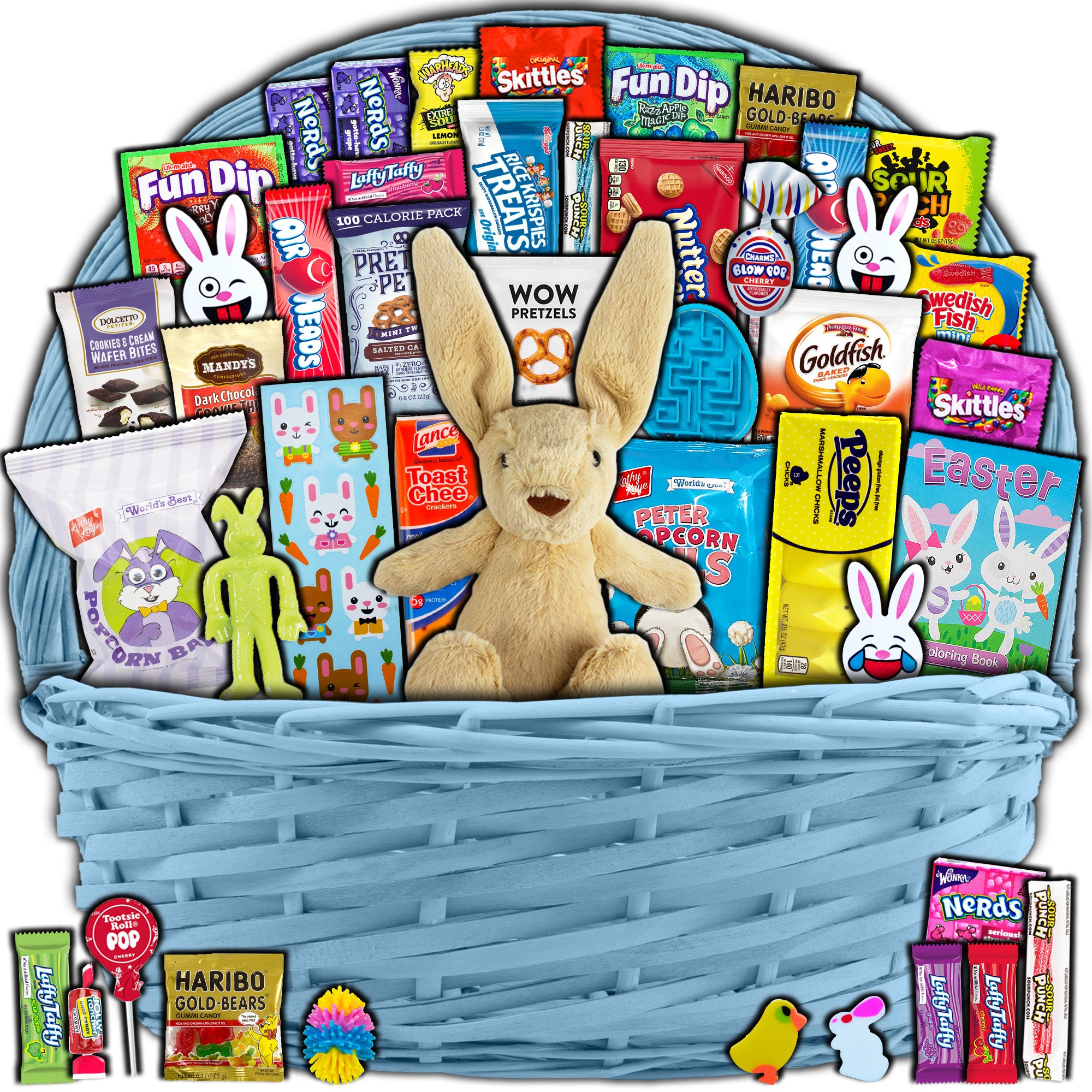 Blue Easter Gift Basket 40ct | Snack Box Delivery Service