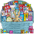 Load image into Gallery viewer, Blue Easter Gift Basket (45ct)