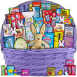 Load image into Gallery viewer, Purple Easter Gift Basket (45ct)