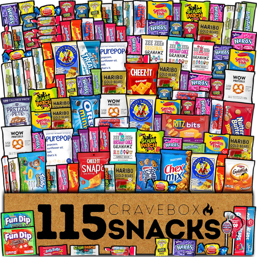 CRAVEBOX 115 Snacks Care Package