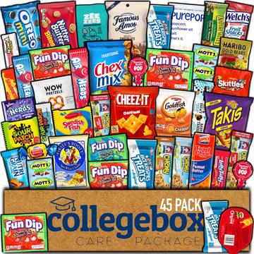 COLLEGEBOX 45ct College Care Package — Snack Box