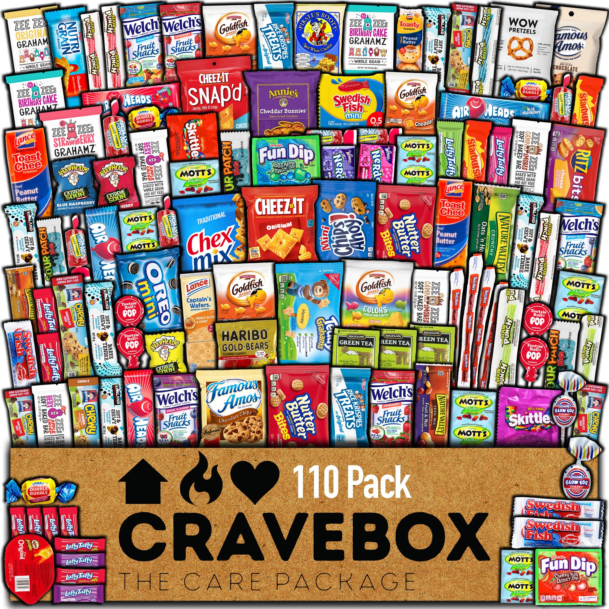 Snack Box Variety Care Package 40 Count Lunch Box Snack Gift Box for Kids  Favorites College Students Parents Moms Ultimate Sampler 