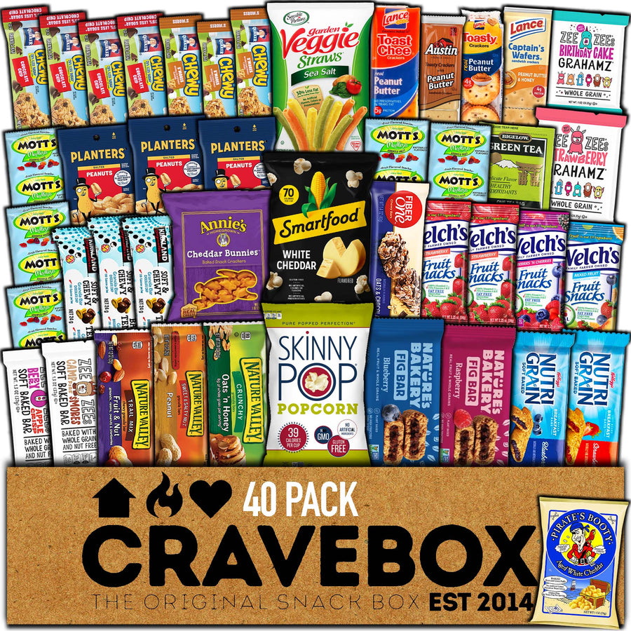 CRAVEBOX Healthy Snacks 40count