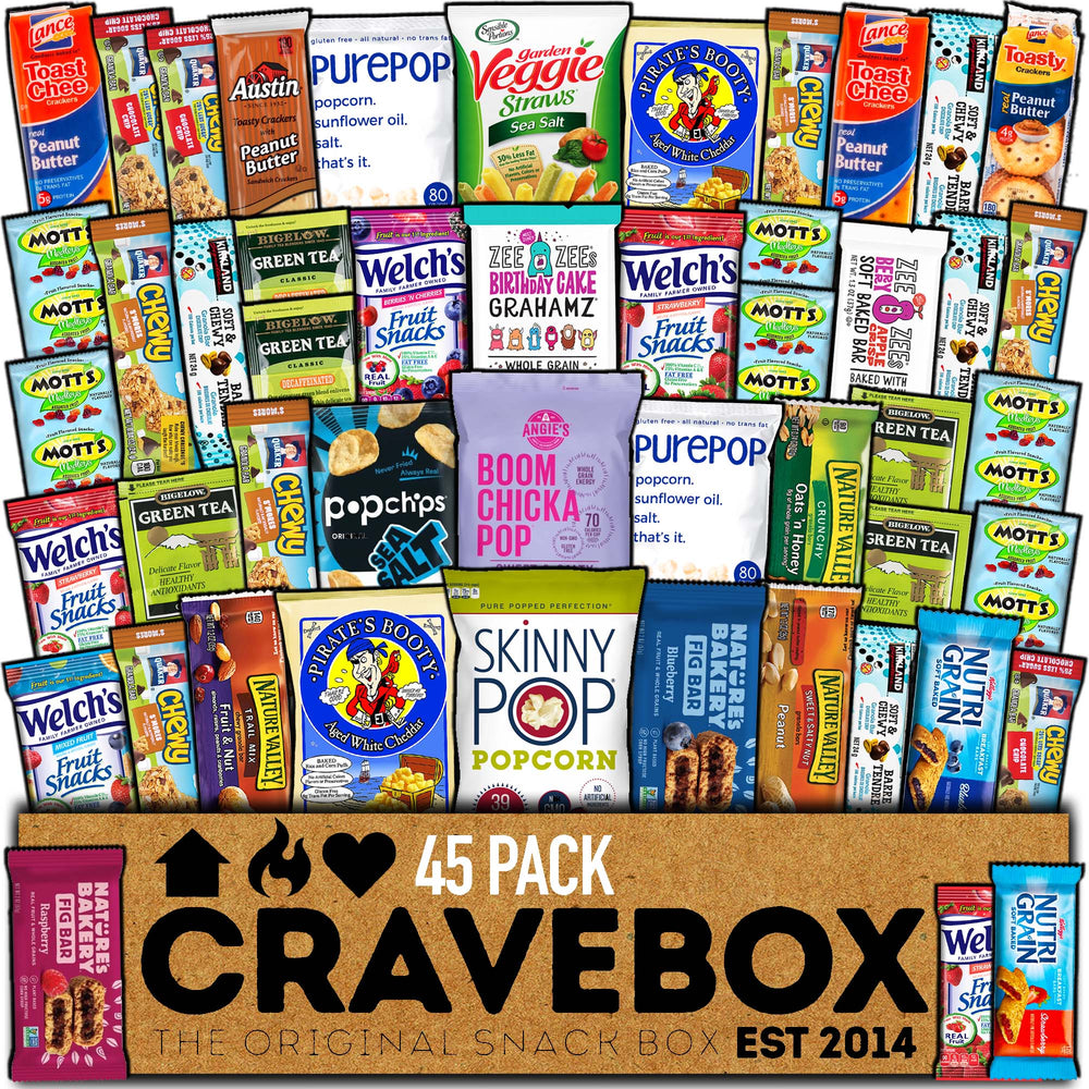 CRAVEBOX Healthy Snack Box (45 Count)