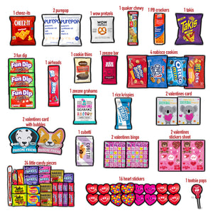 Valentine's Day 70ct - Candy, Snacks, Stickers & More!