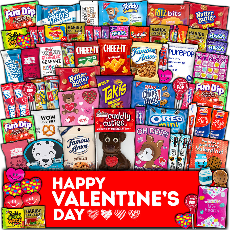 College Valentine's Day Candy Snack Box (40 Full Size Variety Gift Basket Care Package) My College Crate College Valentine's Day Candy Snack Box (40 Full Size Variety Gift Basket Care Package) My College Crate