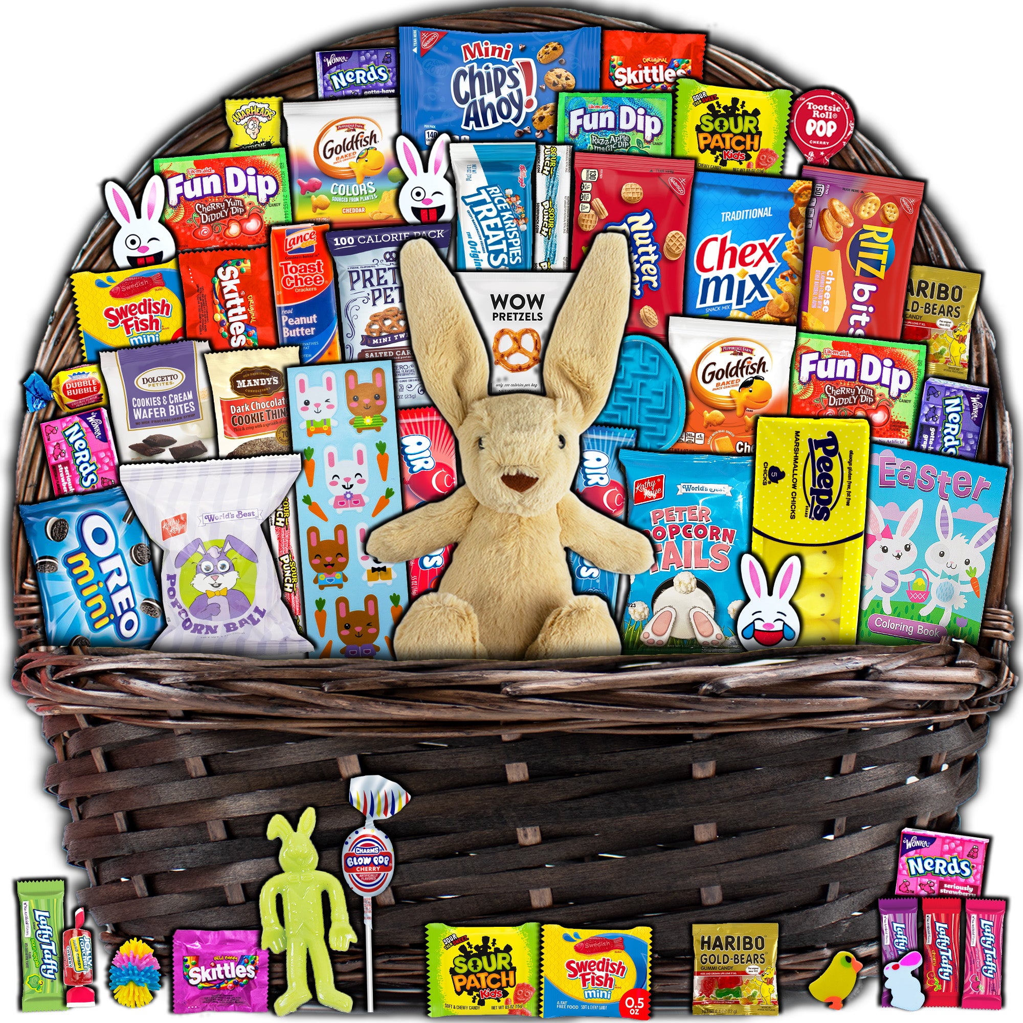 Deluxe Brown Easter Gift Basket | Snack Box Delivery Service