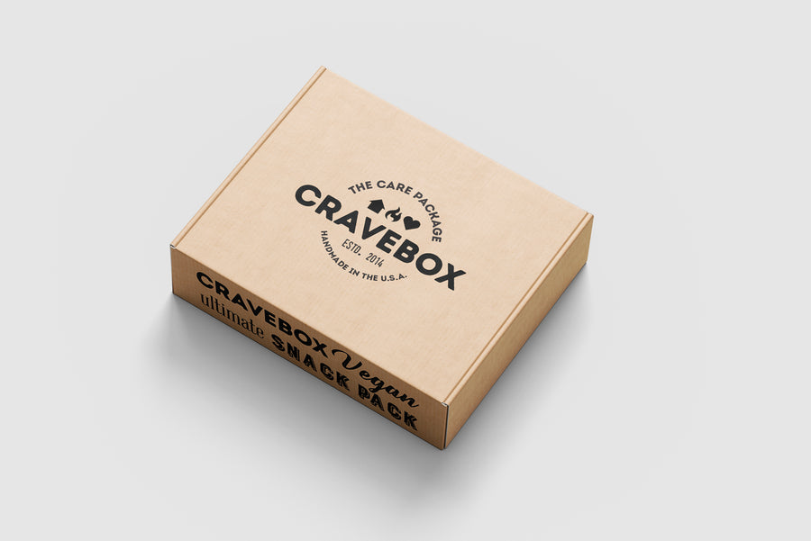 CRAVEBOX Vegan Snack Box Care Package - Gift for Men, Women, Boys, Girls, Students