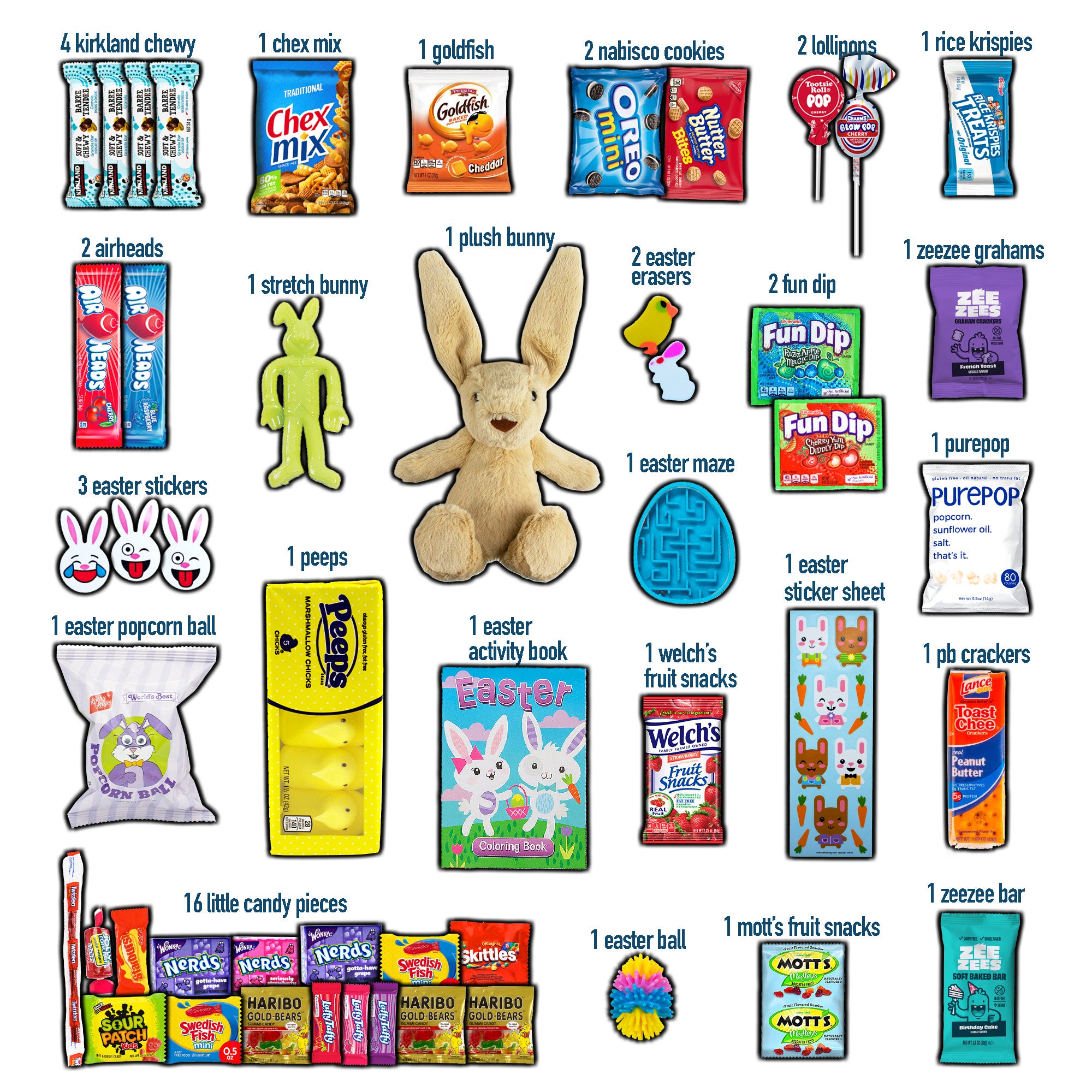 Easter 45ct Care Package | Snack Box Gift Basket For Sale