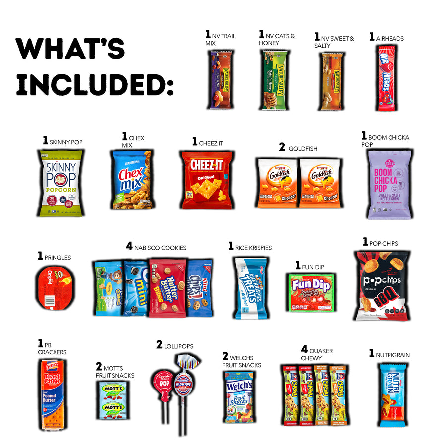 CRAVEBOX Quality Snack Variety Pack for Kids and Adults